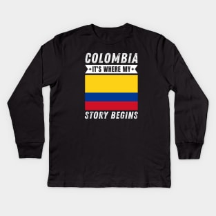 Colombian Kids Long Sleeve T-Shirt